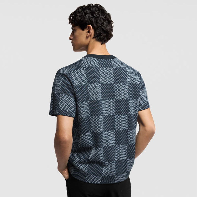 LV ダミエショートスリーブクルーネックウィズLVストラスパッチ