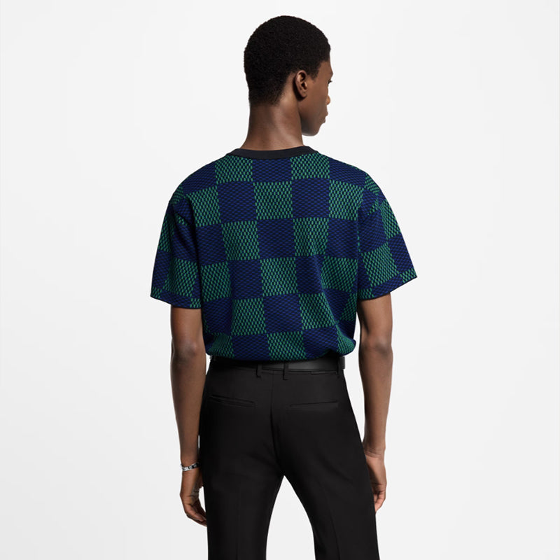 LV ジャカードダミエ ショートスリーブコットンクルーネック