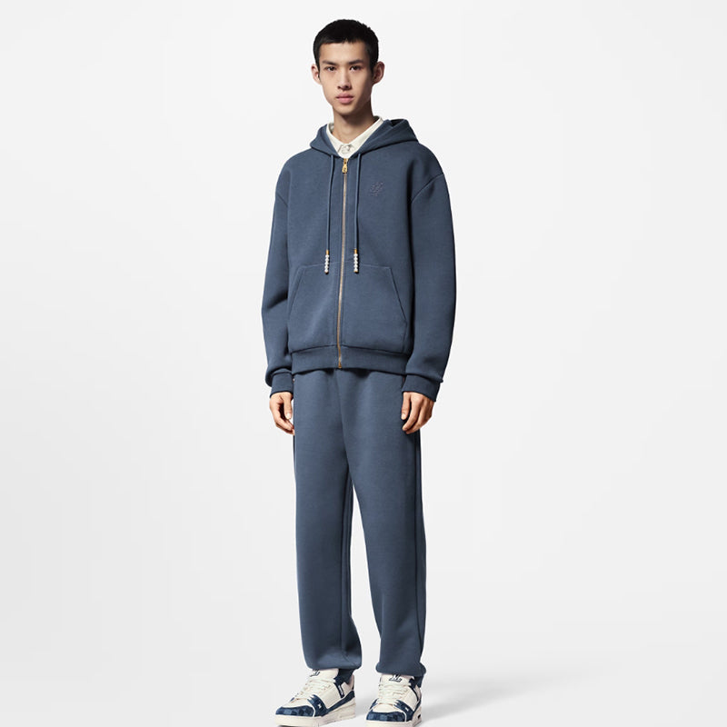 LV エンブロイダードジャージージップスルーフーディ